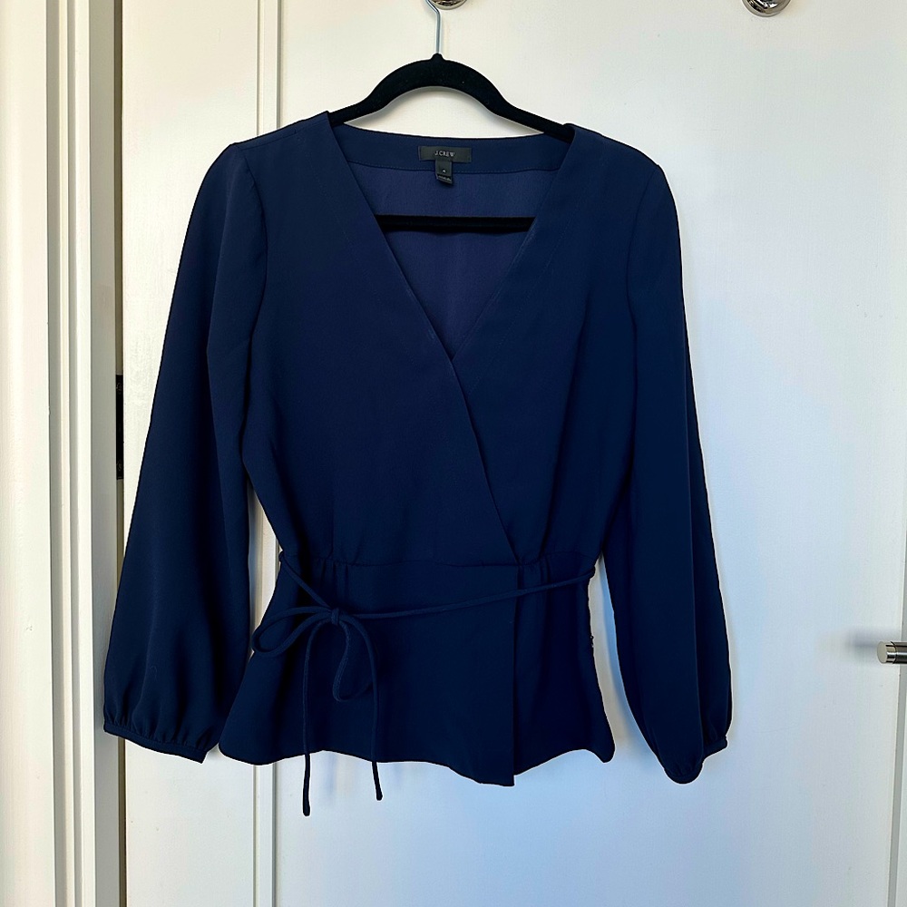 J Crew Tie waist top